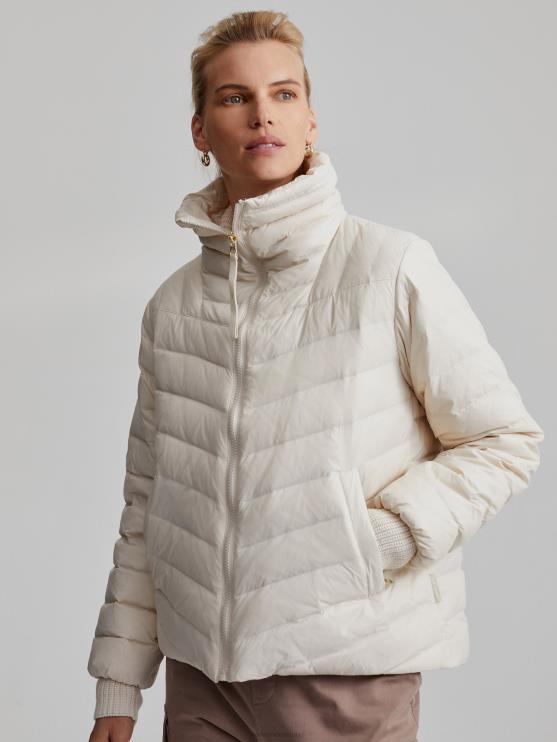 BD04L431 witkop grijs lichtgewicht donsjack van porter vrouwen Varley kleding