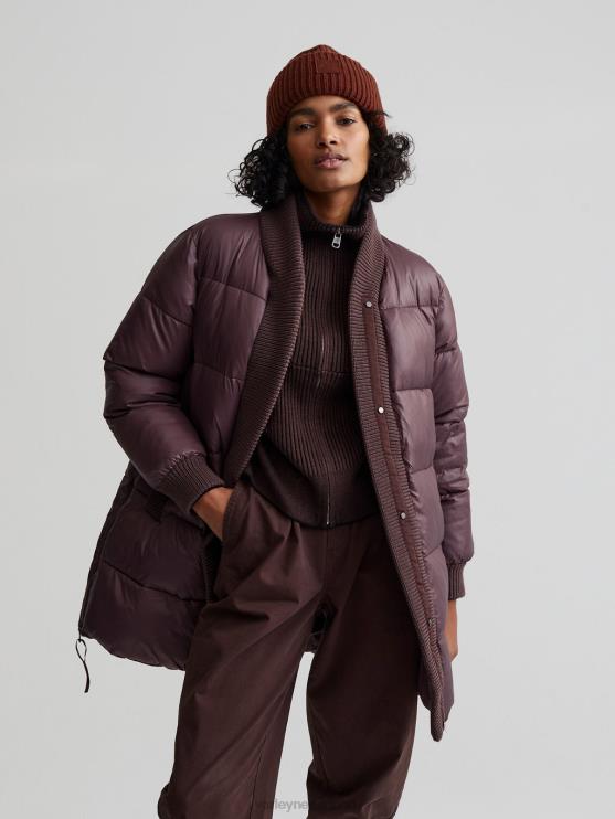 BD04L442 rozijn baldwin puffer jas vrouwen Varley kleding