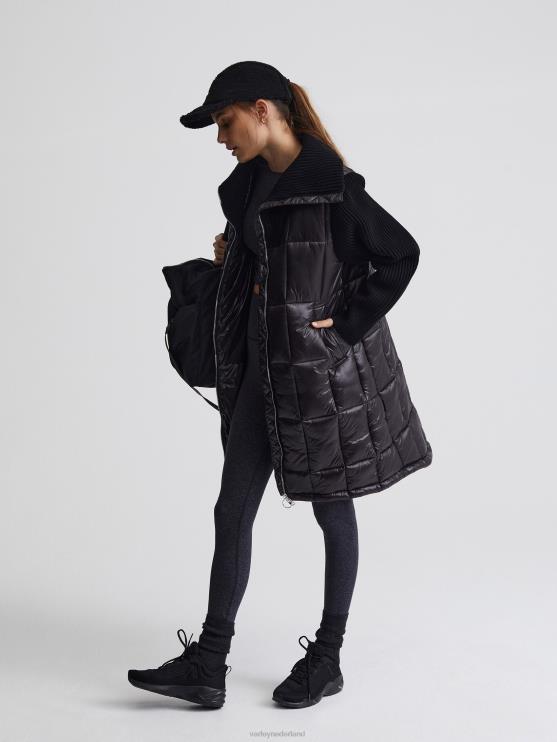 BD04L450 zwart Mayten gebreid pufferjack vrouwen Varley kleding