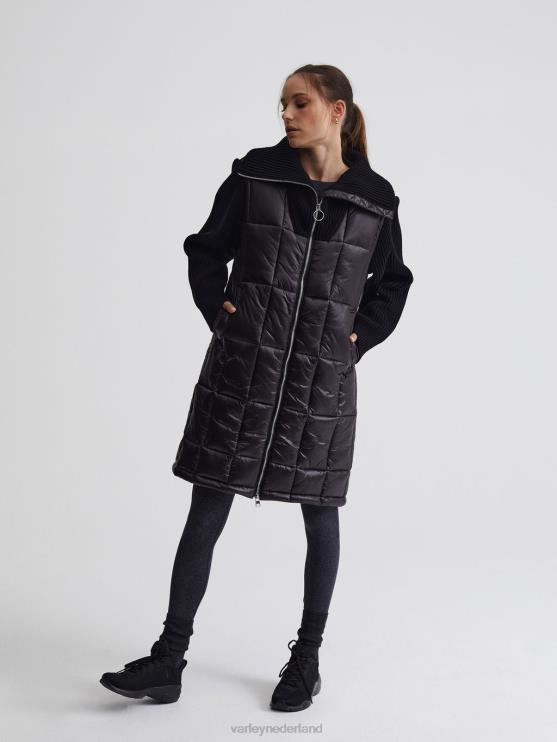 BD04L450 zwart Mayten gebreid pufferjack vrouwen Varley kleding