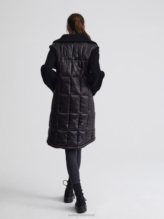 BD04L450 zwart Mayten gebreid pufferjack vrouwen Varley kleding