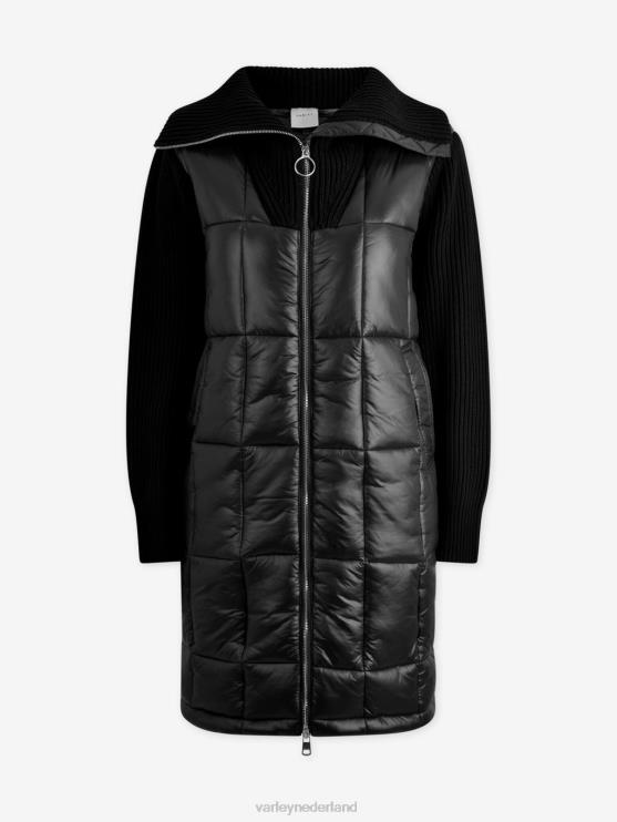 BD04L450 zwart Mayten gebreid pufferjack vrouwen Varley kleding