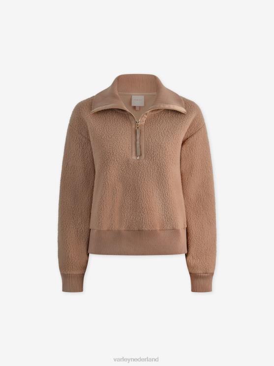 BD04L234 chanterelle roselle fleece met halve rits vrouwen Varley kleding