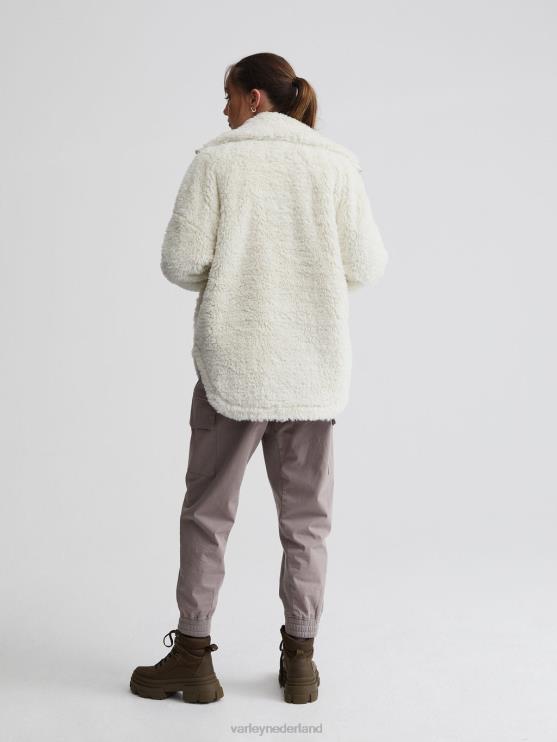 BD04L444 zilverreiger soort jas met gordel vrouwen Varley kleding
