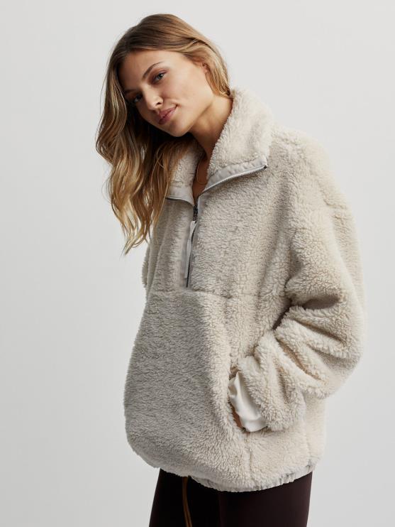 BD04L472 eierpunch Appleton pullover met halve rits vrouwen Varley kleding