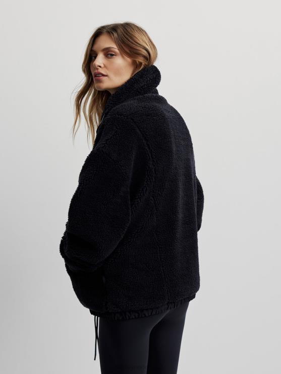 BD04L473 zwart Appleton pullover met halve rits vrouwen Varley kleding