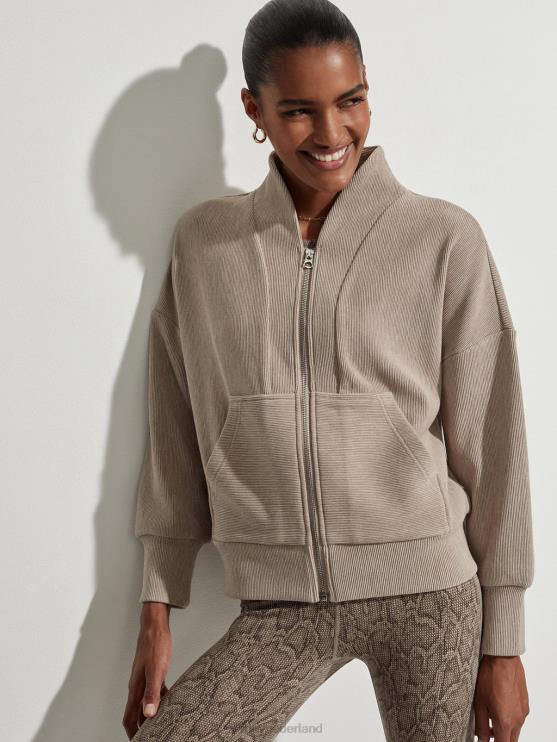 BD04L109 taupe mergel rosanne doorlopende sweater vrouwen Varley kleding