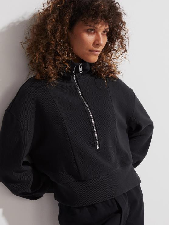 BD04L144 zwart ramona pullover met halve rits vrouwen Varley kleding