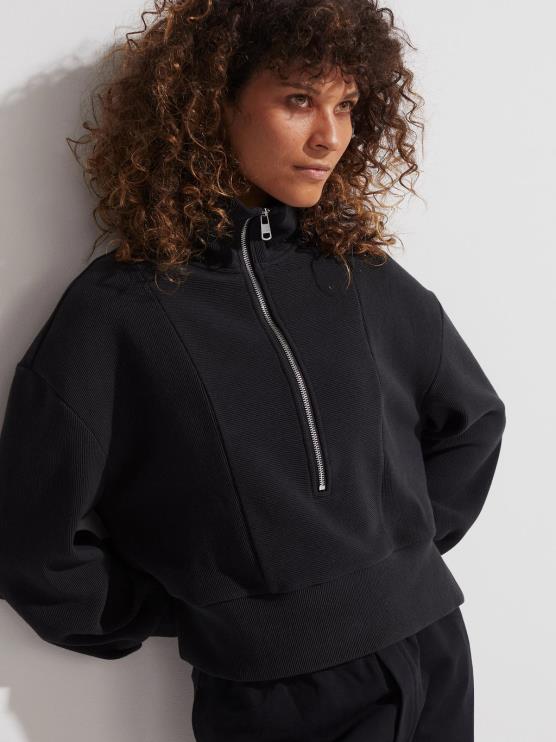 BD04L144 zwart ramona pullover met halve rits vrouwen Varley kleding