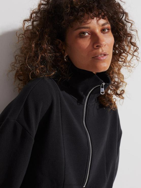 BD04L144 zwart ramona pullover met halve rits vrouwen Varley kleding