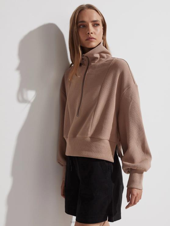 BD04L145 chanterelle ramona pullover met halve rits vrouwen Varley kleding