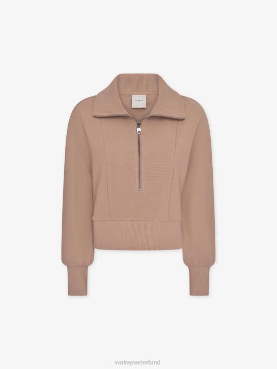 BD04L145 chanterelle ramona pullover met halve rits vrouwen Varley kleding