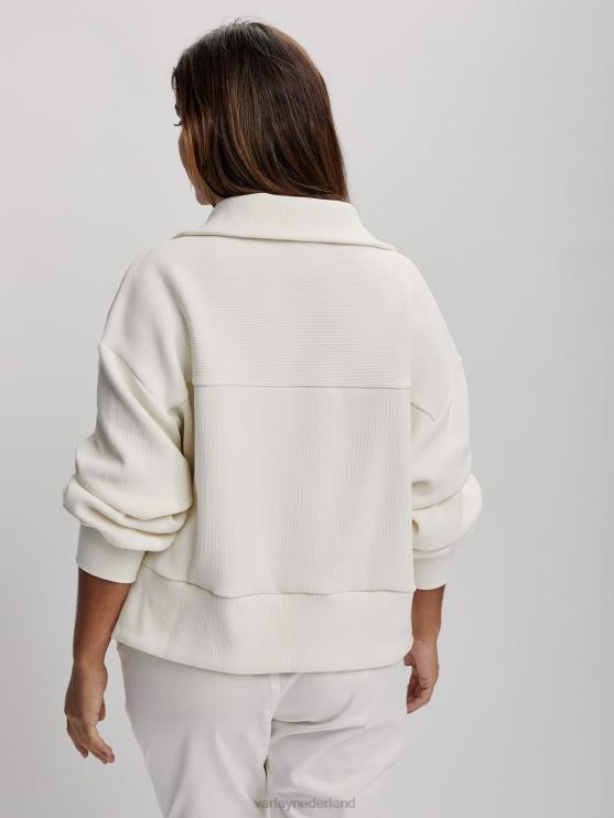 BD04L147 fluister wit ramona pullover met halve rits vrouwen Varley kleding