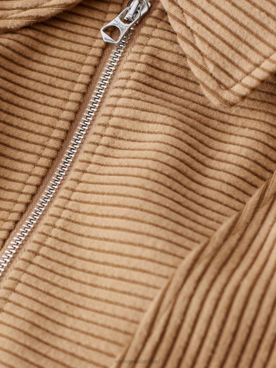 BD04L195 woestijnzand blair pullover met halve rits vrouwen Varley kleding