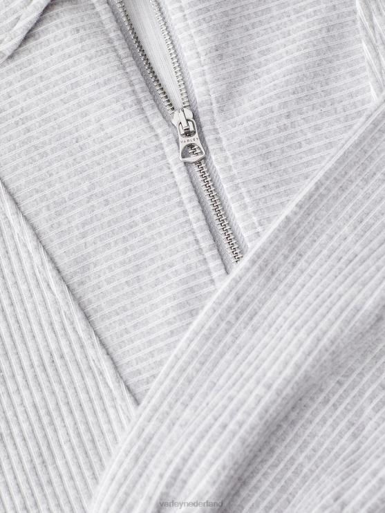 BD04L196 grijze mergel blair pullover met halve rits vrouwen Varley kleding