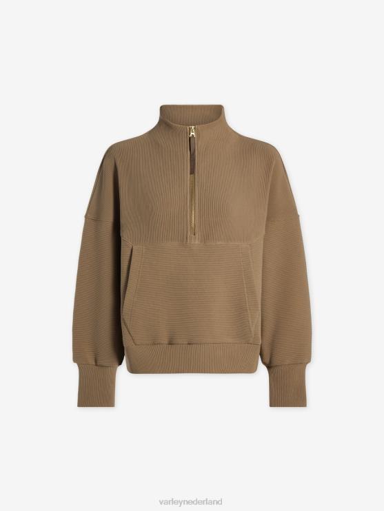 BD04L204 fossiel acadia pullover met halve rits vrouwen Varley kleding