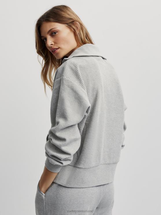 BD04L228 salie heide mergel cyrus pullover met halve rits vrouwen Varley kleding