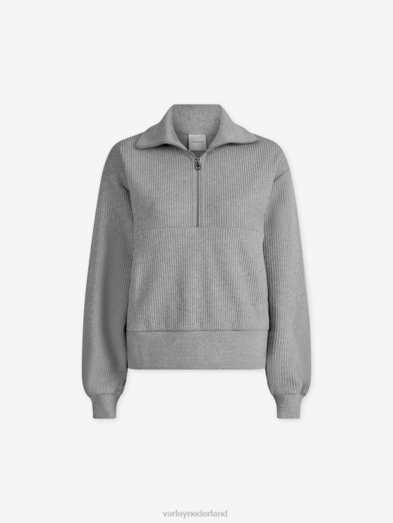 BD04L228 salie heide mergel cyrus pullover met halve rits vrouwen Varley kleding