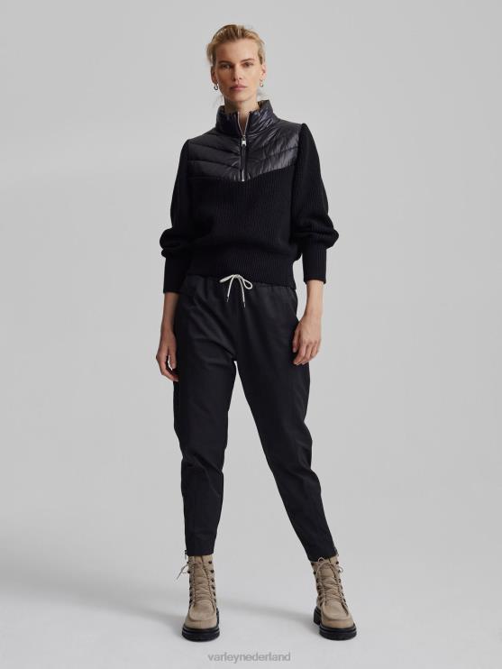 BD04L421 zwart daines pullover met halve rits vrouwen Varley kleding
