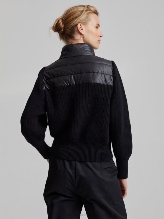 BD04L421 zwart daines pullover met halve rits vrouwen Varley kleding