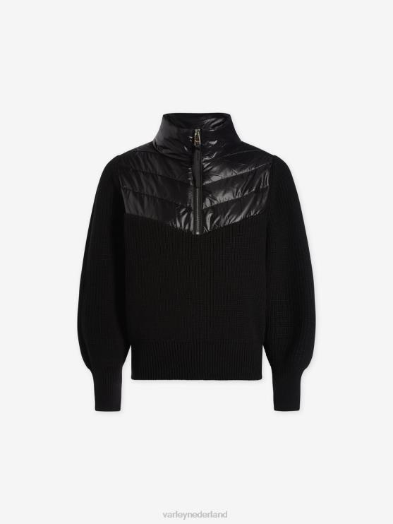 BD04L421 zwart daines pullover met halve rits vrouwen Varley kleding