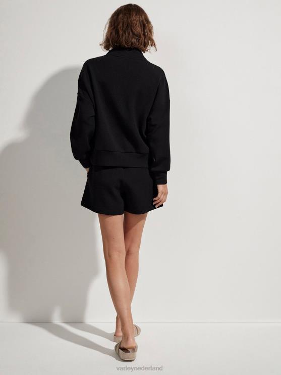 BD04L84 zwart Hawley sweater met halve rits vrouwen Varley kleding