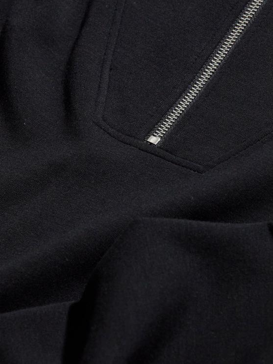 BD04L84 zwart Hawley sweater met halve rits vrouwen Varley kleding