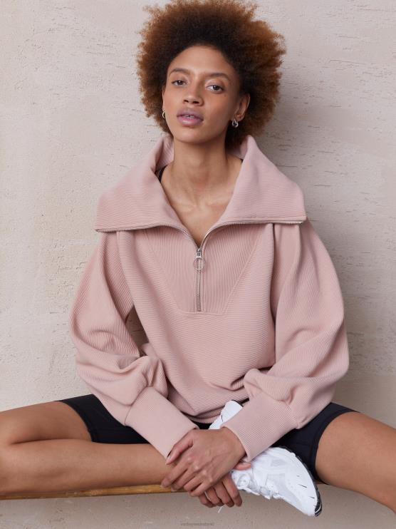 BD04L89 nostalgie steeg wijnstok pullover met halve rits vrouwen Varley kleding