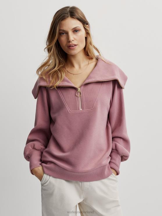 BD04L89 nostalgie steeg wijnstok pullover met halve rits vrouwen Varley kleding