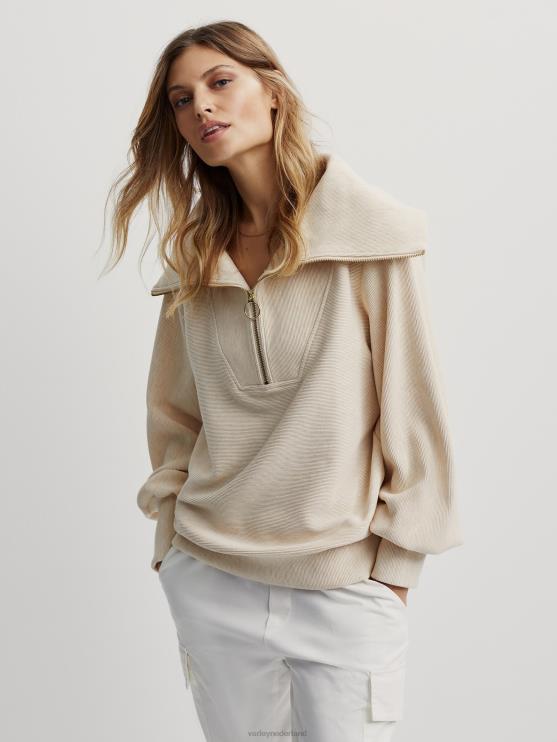 BD04L91 havermout mergel wijnstok pullover met halve rits vrouwen Varley kleding