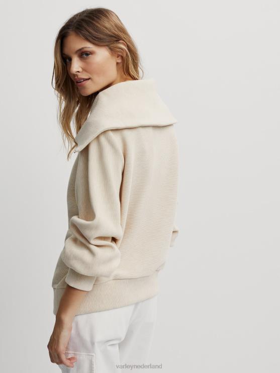 BD04L91 havermout mergel wijnstok pullover met halve rits vrouwen Varley kleding