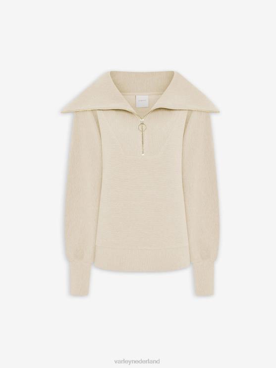 BD04L91 havermout mergel wijnstok pullover met halve rits vrouwen Varley kleding