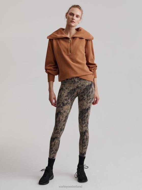 BD04L92 rogge wijnstok pullover met halve rits vrouwen Varley kleding