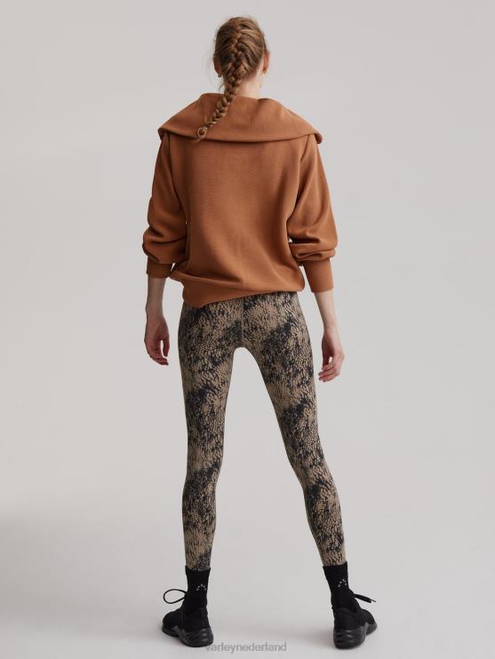 BD04L92 rogge wijnstok pullover met halve rits vrouwen Varley kleding