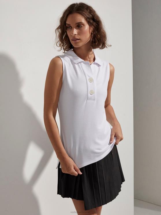 BD04L139 wit Caine mouwloze polo vrouwen Varley kleding