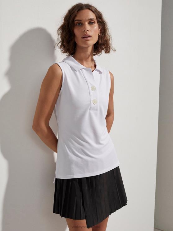 BD04L139 wit Caine mouwloze polo vrouwen Varley kleding