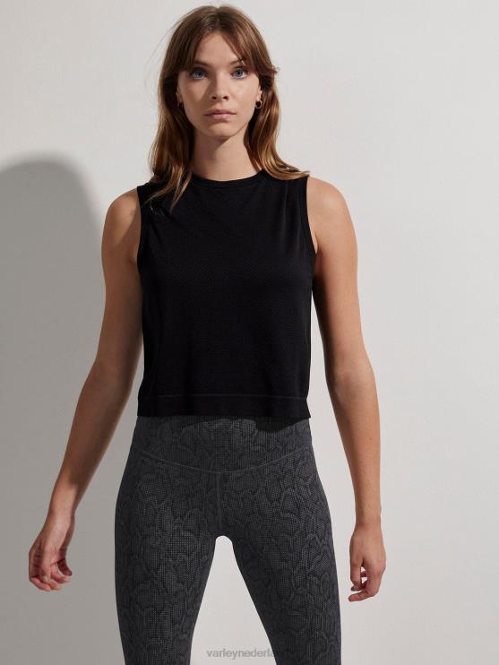 BD04L41 zwart pagina naadloze gewastank vrouwen Varley kleding