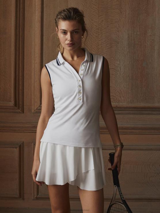 BD04L8 wit anvier performance-polo vrouwen Varley kleding