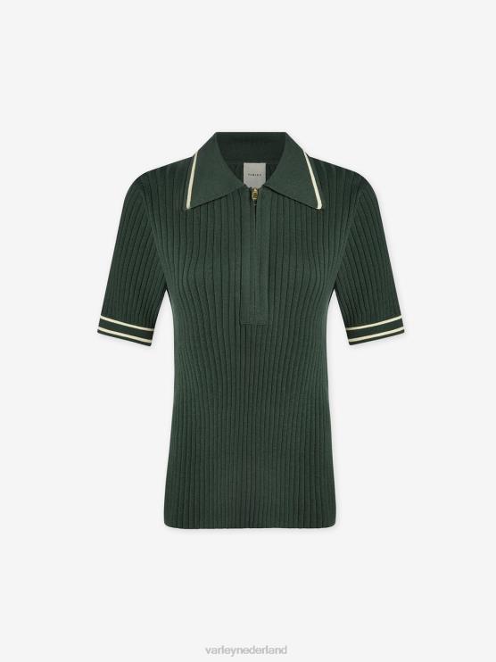 BD04L136 koriander napier getailleerde gebreide polo vrouwen Varley kleding