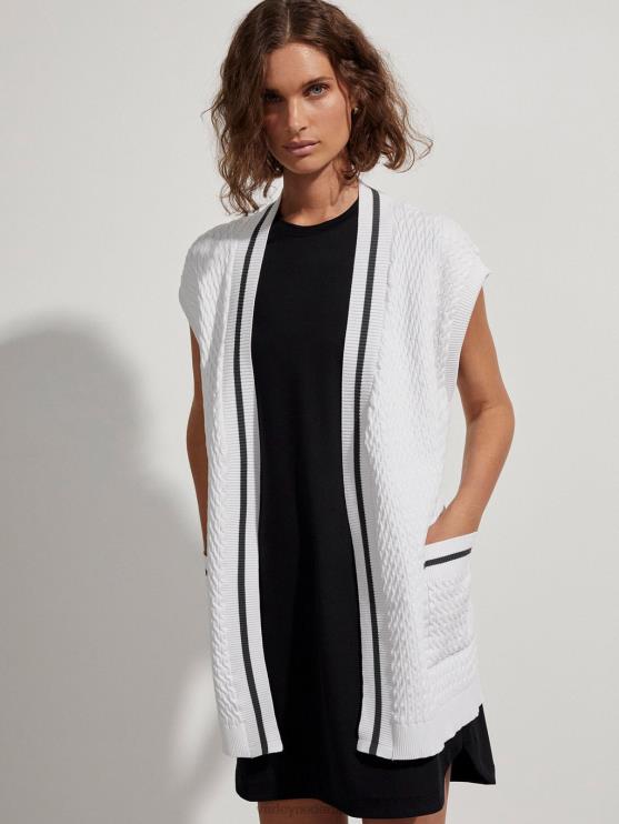 BD04L143 wit lang vest van natoma vrouwen Varley kleding