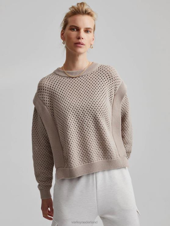 BD04L149 taupe klei arabella gebreid vrouwen Varley kleding