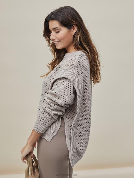 BD04L149 taupe klei arabella gebreid vrouwen Varley kleding