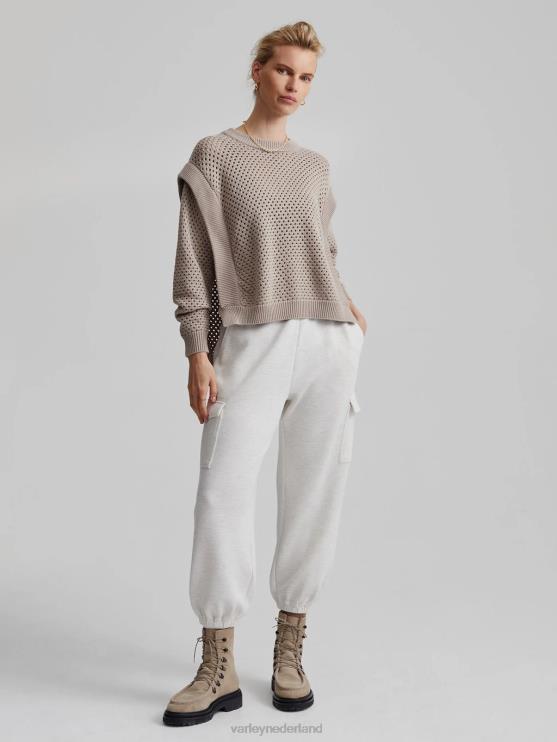 BD04L149 taupe klei arabella gebreid vrouwen Varley kleding