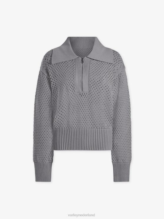 BD04L151 griffioen grijs lelie gebreide polo vrouwen Varley kleding