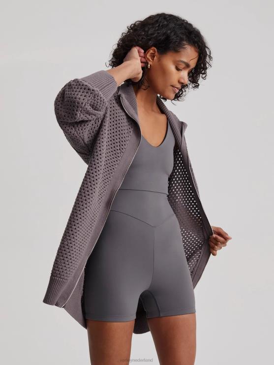 BD04L155 diepe houtskool cassady gebreide jas vrouwen Varley kleding