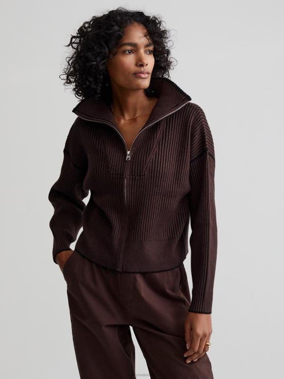 BD04L179 koffieboon carmen gebreide jas vrouwen Varley kleding