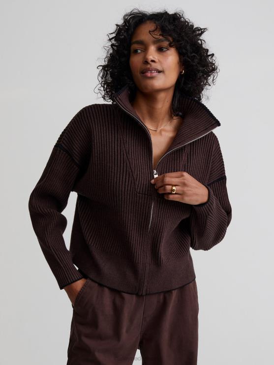 BD04L179 koffieboon carmen gebreide jas vrouwen Varley kleding