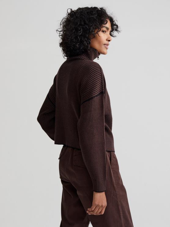 BD04L179 koffieboon carmen gebreide jas vrouwen Varley kleding