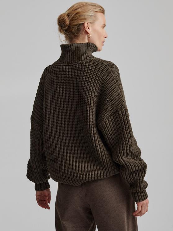 BD04L185 winterkoninkje natalia trui met halve rits vrouwen Varley kleding