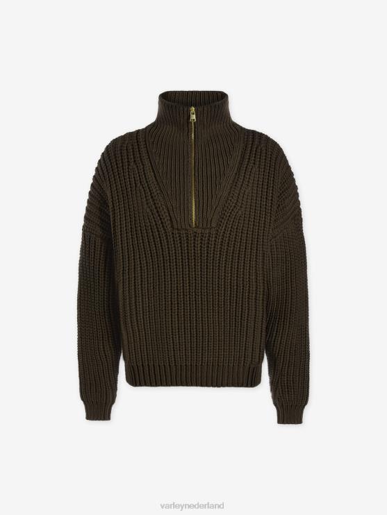 BD04L185 winterkoninkje natalia trui met halve rits vrouwen Varley kleding